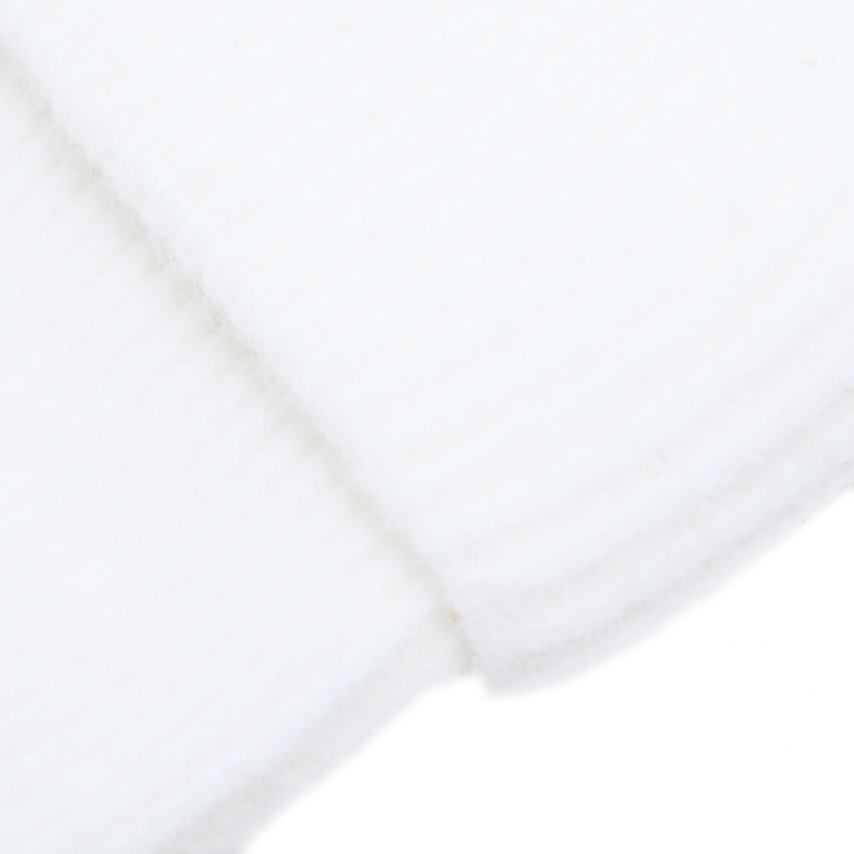 Rib-knit beanie "Bim star" Off white